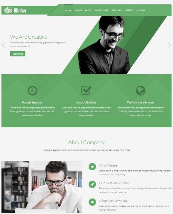 Шаблон Blinker от JoomShaper