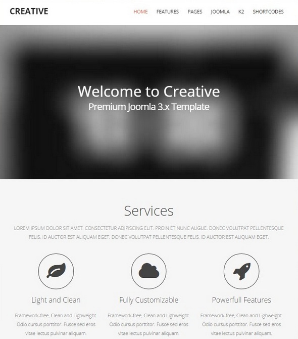 Шаблон Creative от JoomlaUX