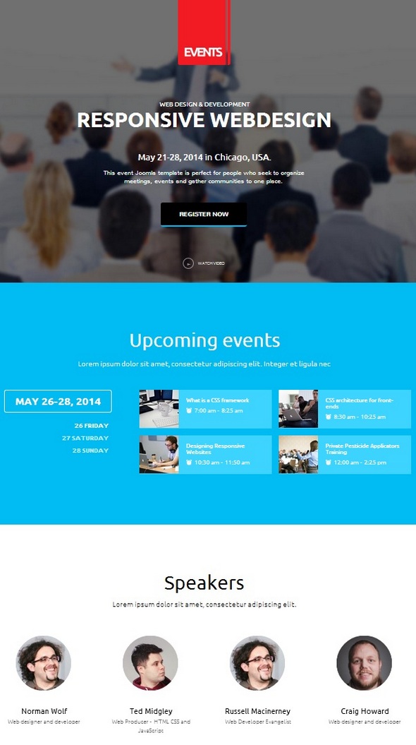 Шаблон Event Manager от GavickPro | Joomla 2.5/3.3