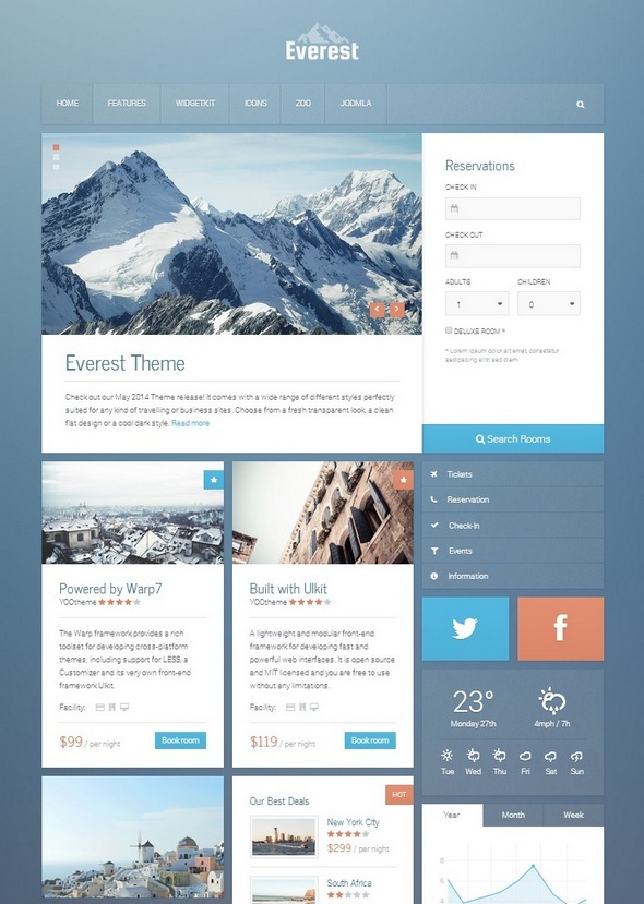 Шаблон Everest от YOOtheme