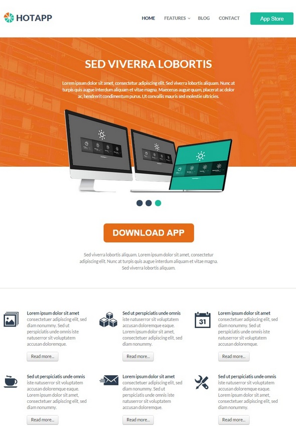 Шаблон Hot App от HotThemes