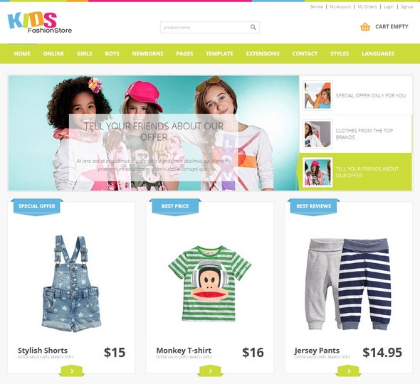 Шаблон JM Kids Fashion Store от Joomla-Monster