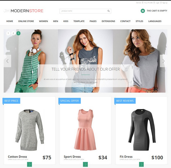 Шаблон JM Modern HikaShop от Joomla-Monster