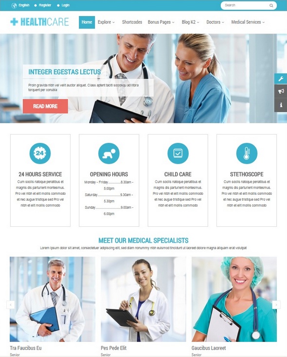 Шаблон SJ Healthcare от SmartAddons