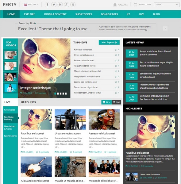 Шаблон SJ Perty от SmartAddons