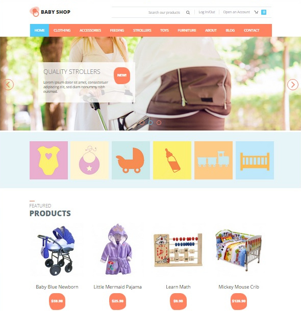 Шаблон Baby Shop от HotThemes