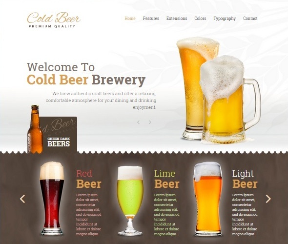 Шаблон Beer от HotThemes