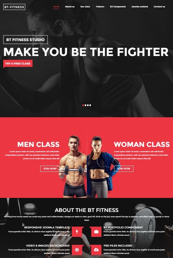 Шаблон BT Fitness от BowThemes