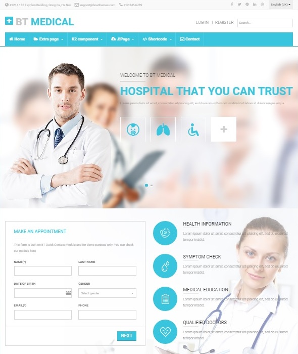 Шаблон BT Medical от BowThemes