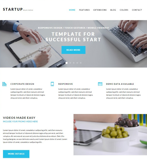 Шаблон Hot Startup от HotThemes