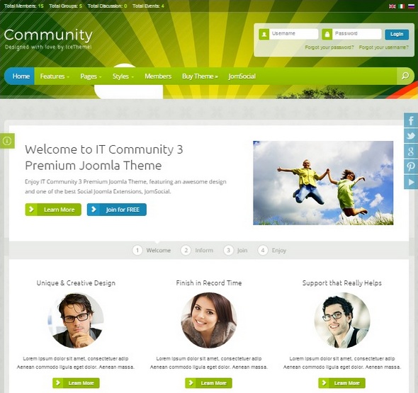 Шаблон IT Community 3 от IceTheme