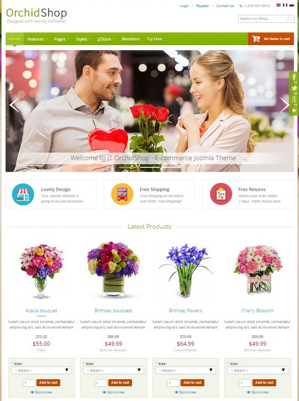 Шаблон IT OrchidShop от IceTheme