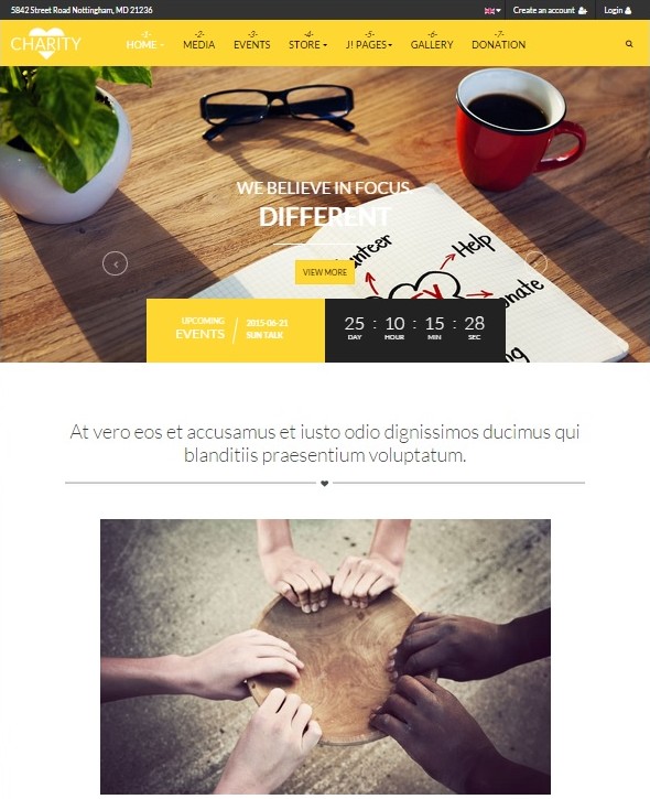 Шаблон JA Charity от JoomlArt