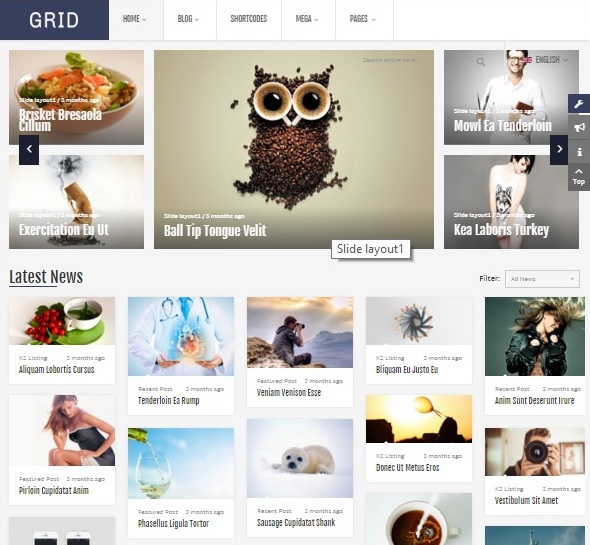 Шаблон SJ Grid от SmartAddons