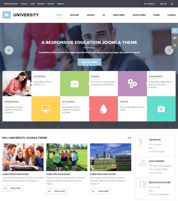 Шаблон SJ University II от SmartAddons