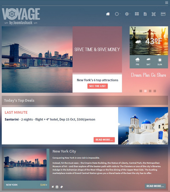 Шаблон Voyage от JoomlaShack