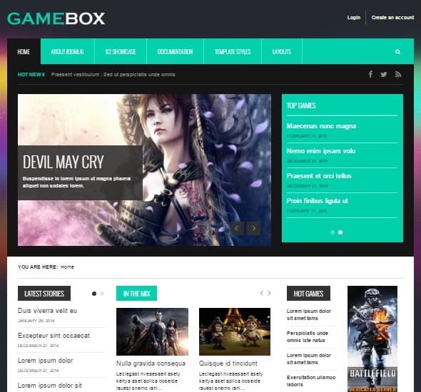 Шаблон VT_GameBox от VTEM