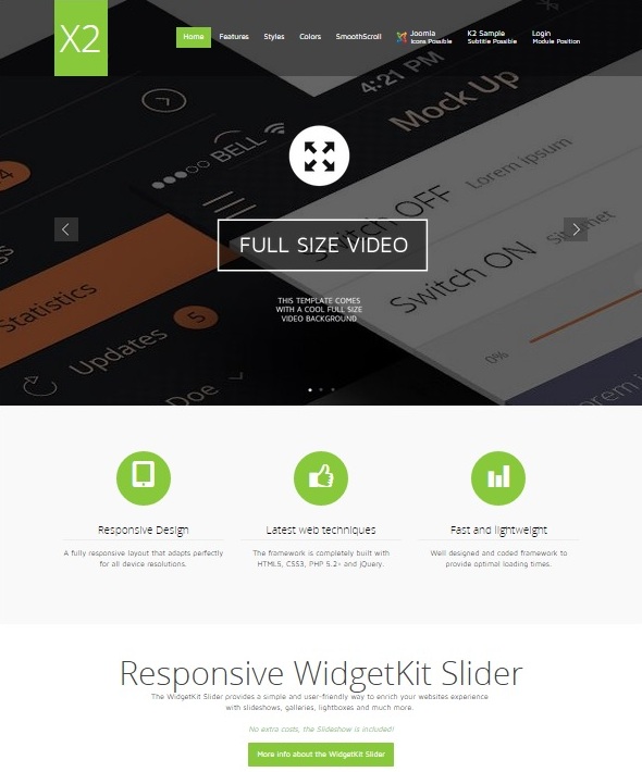 Шаблон X2-Video от JoomlaPlates