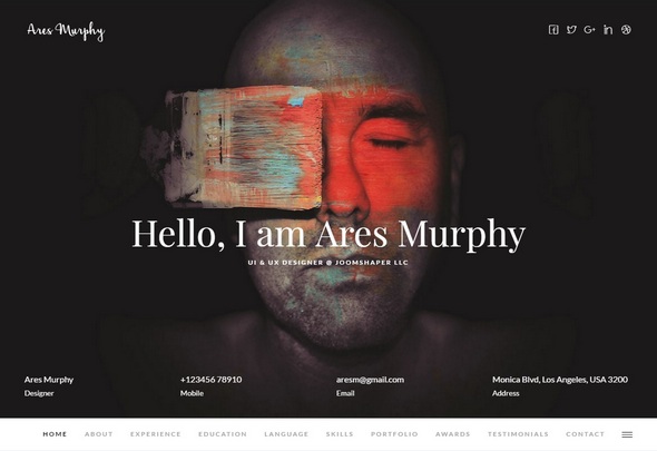 Шаблон Ares Murphy от JoomShaper