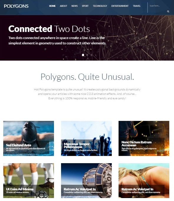 Шаблон Hot Polygons от HotThemes