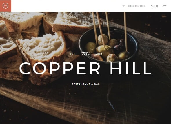 Шаблон Copper Hill от YOOtheme