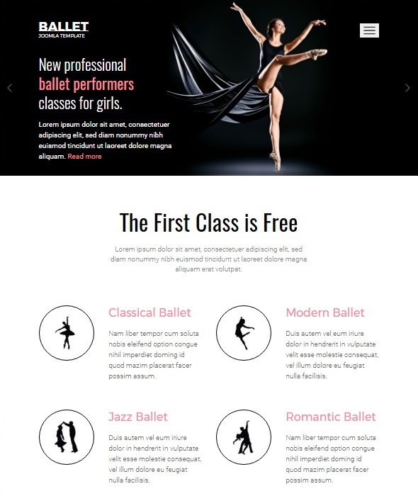 Шаблон Hot Ballet от HotThemes