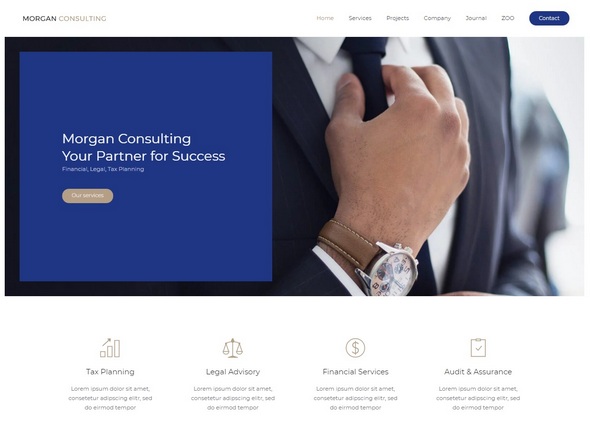 шаблон Morgan Consulting